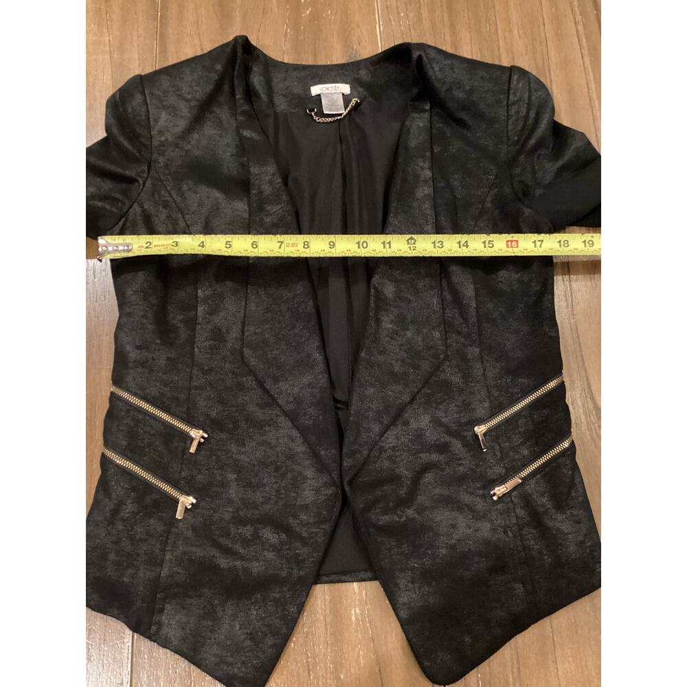 Cache Open Front Cardigan Jacket Duster Faux Sued… - image 5